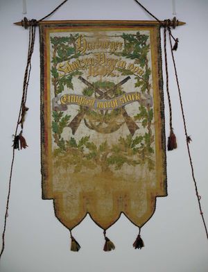Das Banner des Harburger Schützenvereins